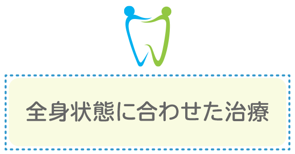 全身状態に合わせた治療