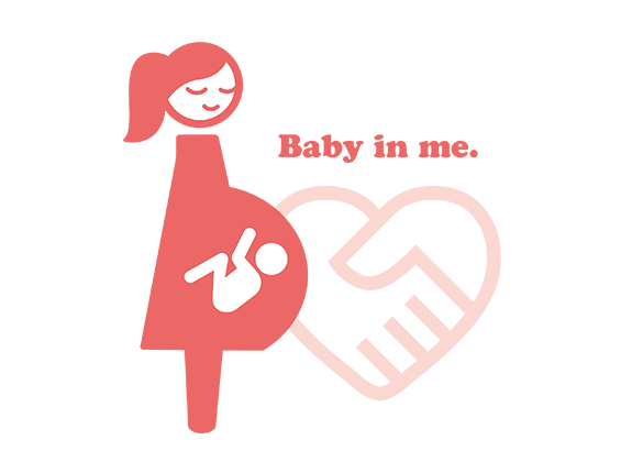 イラスト：妊婦　Baby in me