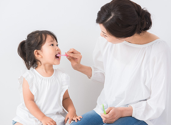 写真：仕上げみがき